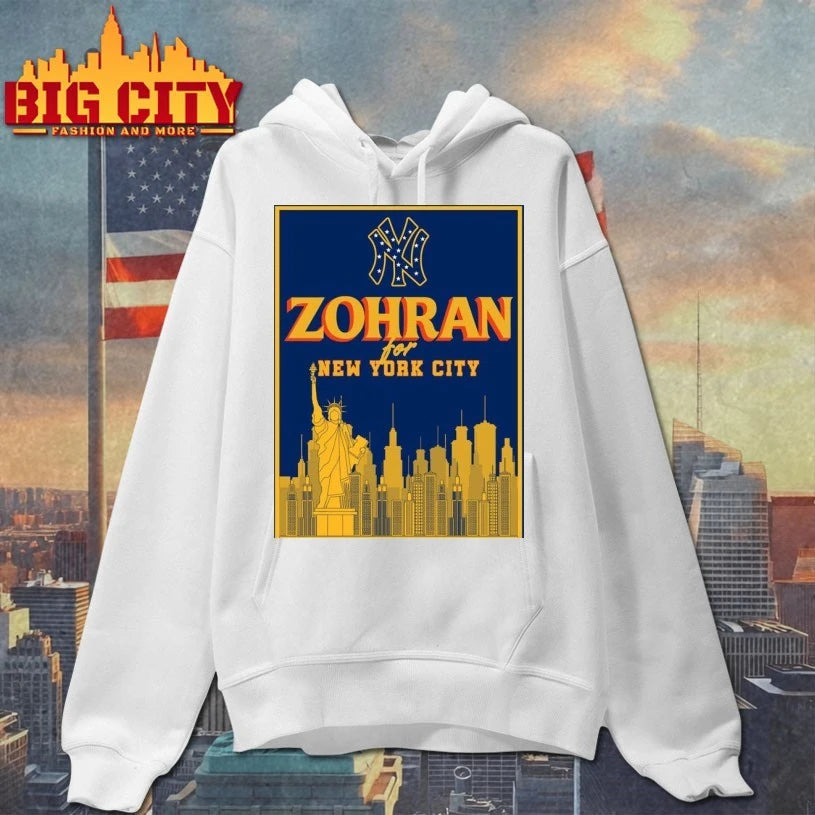 New York Yankees Zohran For New York City skyline poster shirt