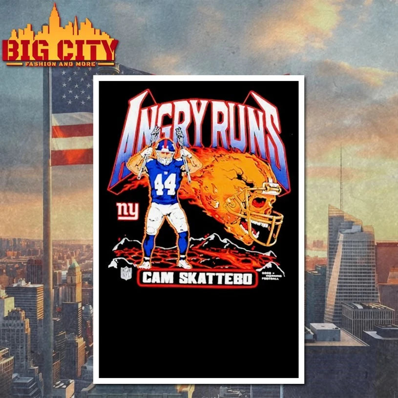 New YorkGiants  Angry Runs Cam Skattebo Shirt