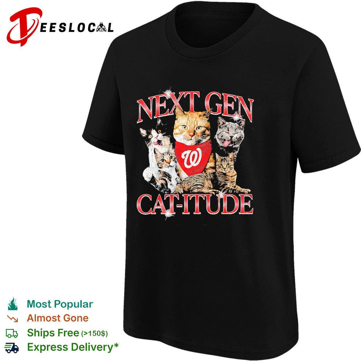 Next Gen Cat Itude Washington Nationals Major League Baseball Cats shirt