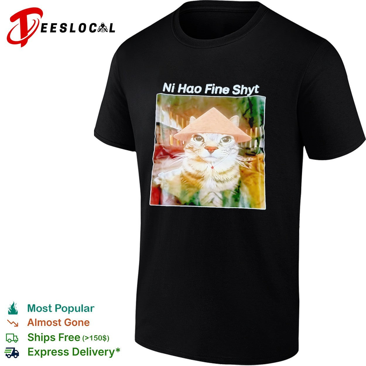 Ni Hao Fine Shyt Cat shirt
