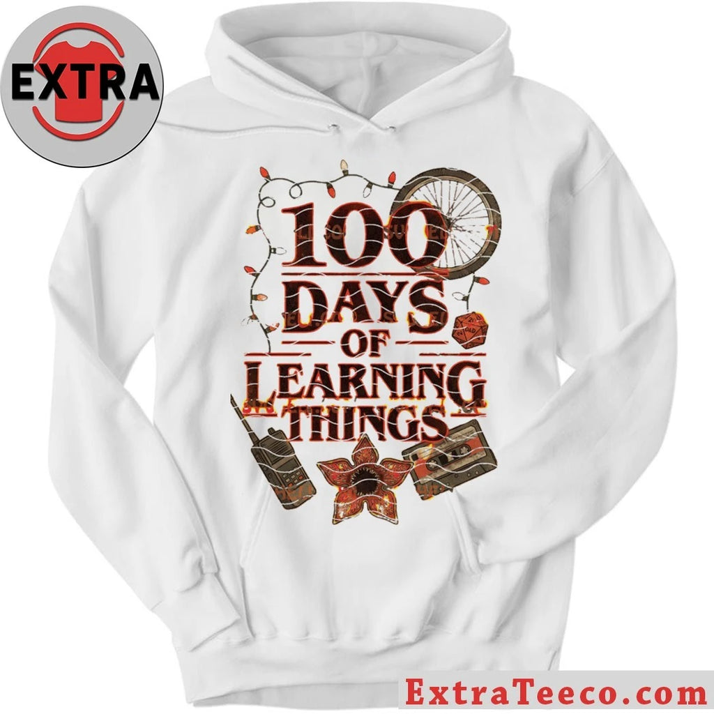 Nice 100 Days Of Learning Things Upside Down 100th Day Shirt