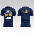 Nice 2026 Notre Dame Football Lou Holtz Signature Logo Two Sided Shirt