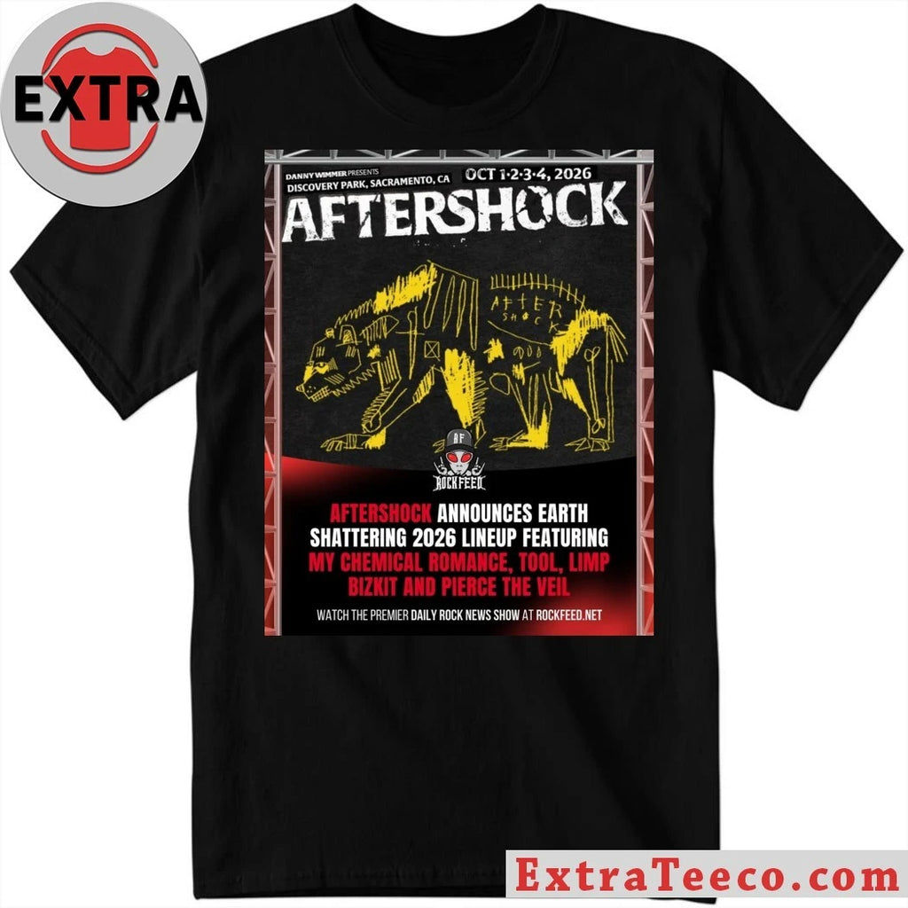 Nice Aftershock 2026 Festival Full Lineup At Discovery Park In Sacramento California On October 1 2 3 4 2026 Shirt