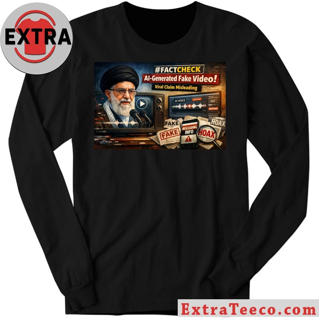 Nice Ali Khamenei Fact Check Ai Generated Fake Video Viral Claim Misleading Shirt