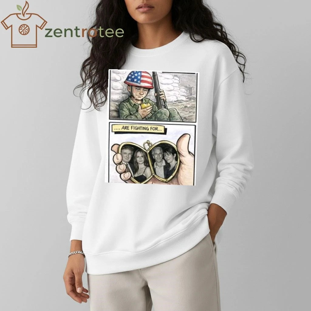 Nice American soldiers cry as they fight for Epstein and Trump tee