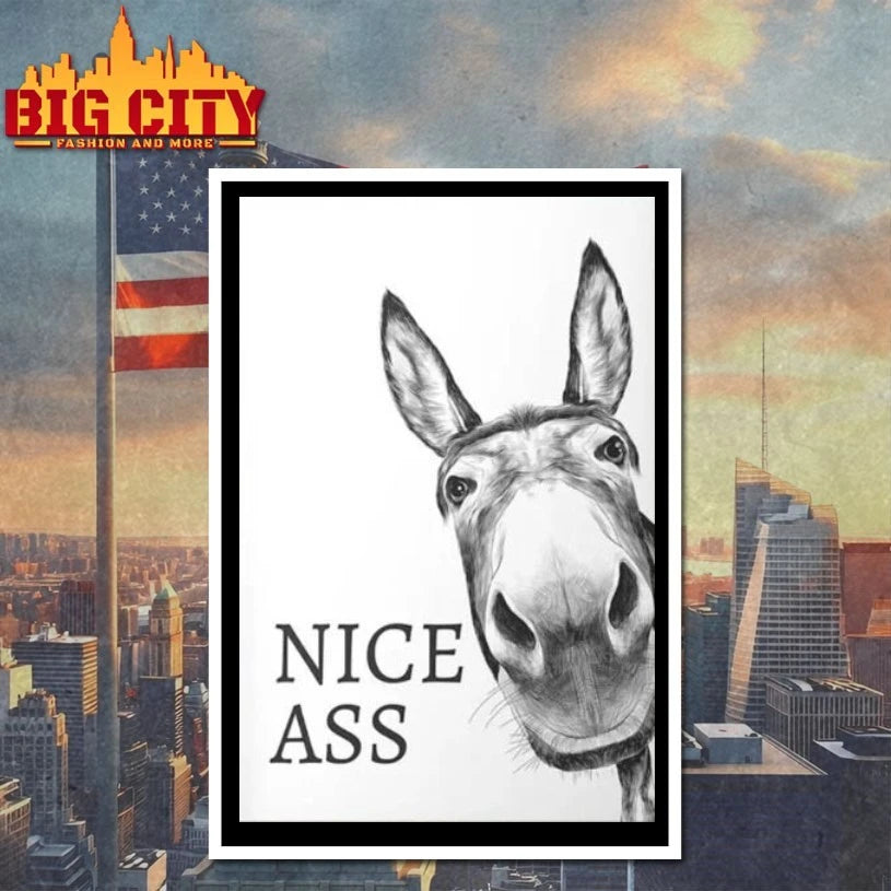 Nice Ass Donkey Funny Restroom Humor Poster shirt