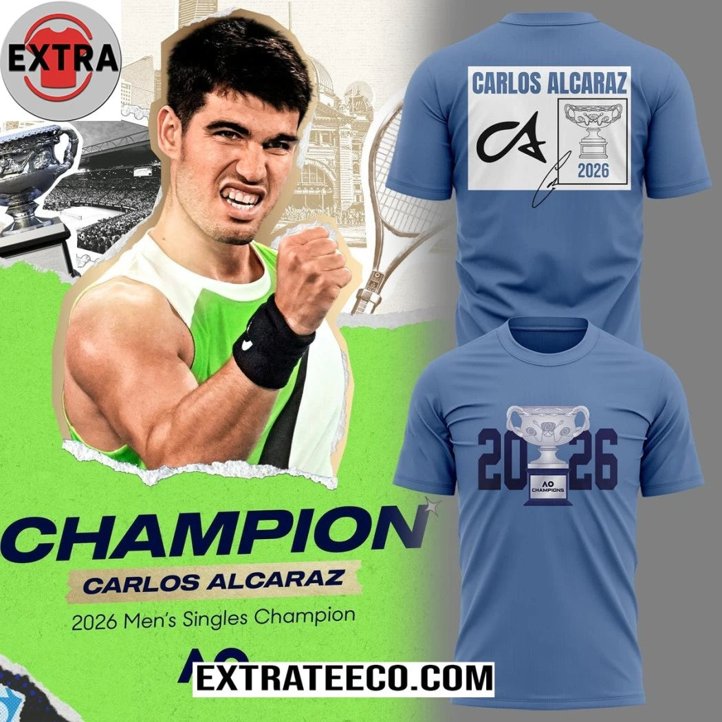 Nice Australian Open Tennis Champions Carlos Alcaraz 2026 Hoodie T-Shirt