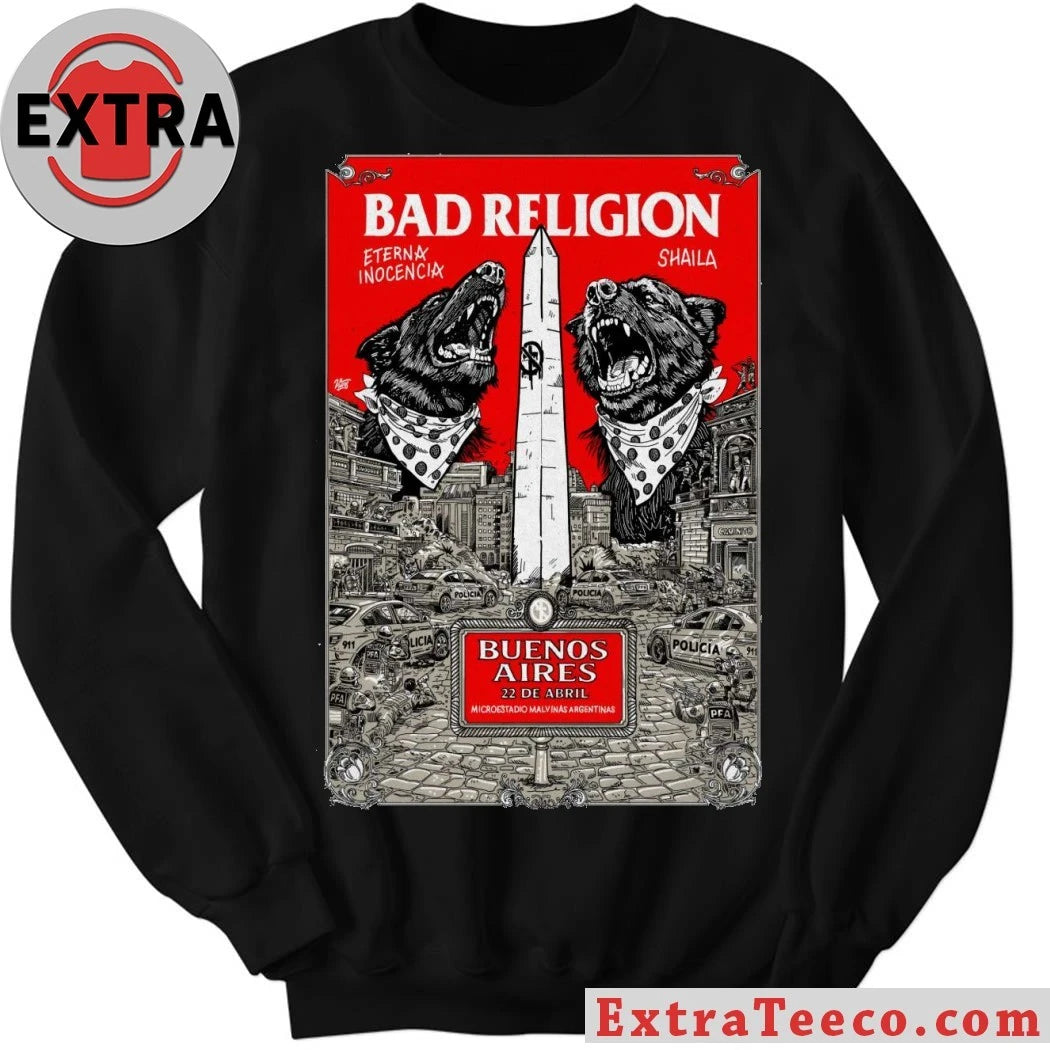 Nice Bad Religion 4-22-2026 Buenos Aires Argentina Poster T-Shirt