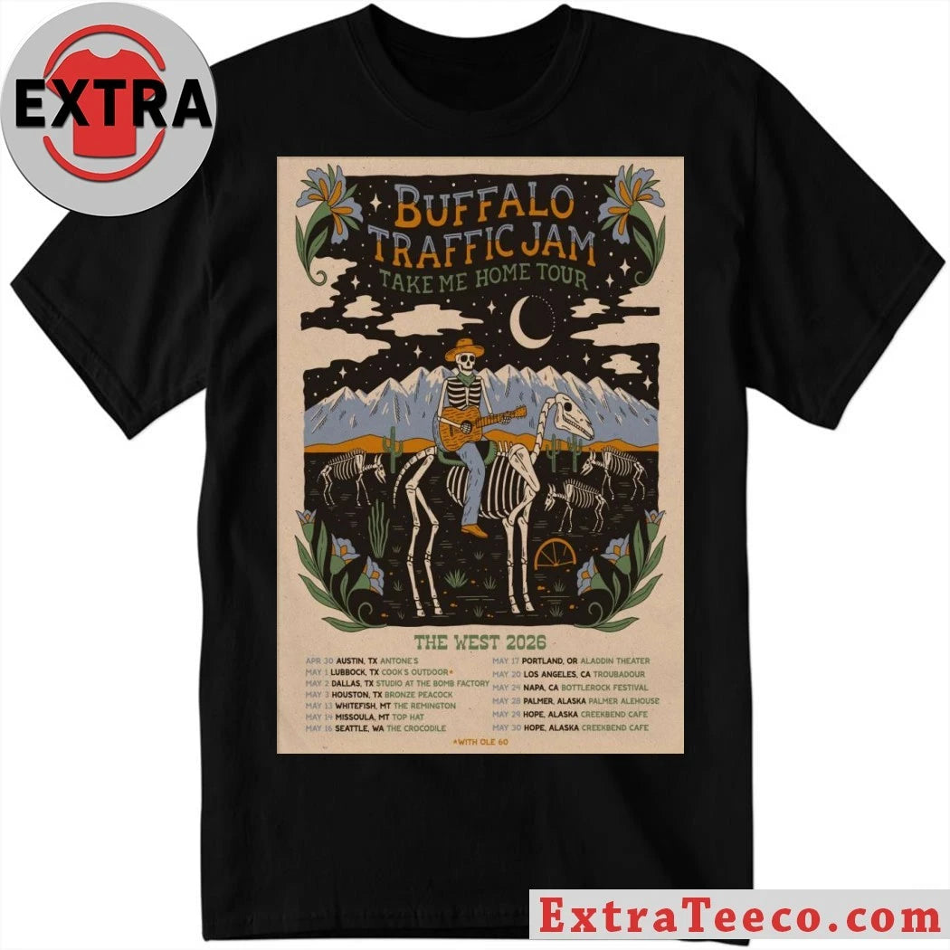 Nice Buffalo Traffic Jam The West Tour 2026 Poster Shirt