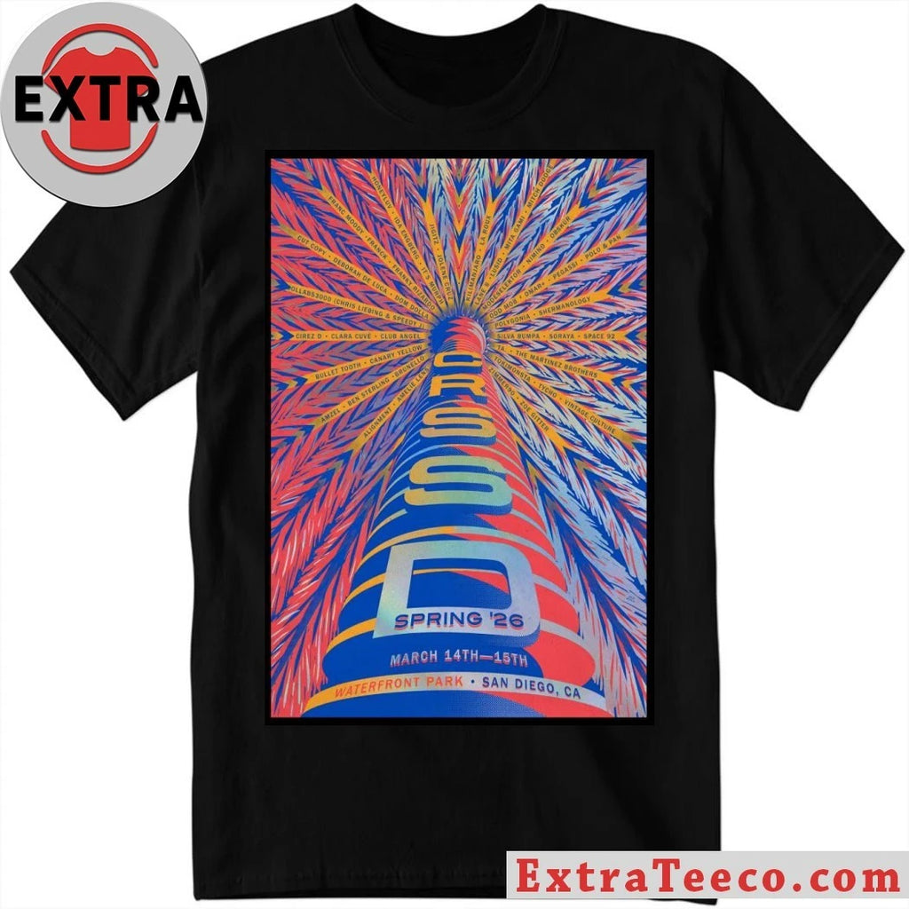 Nice CRSSD Fest San Diego CA March 14-15 2026 Poster Shirt