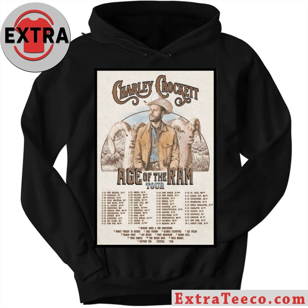 Nice Charley Crockett 2026 Age Of The Ram Shows Poster T-Shirt
