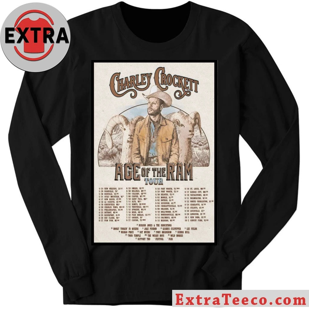 Nice Charley Crockett 2026 Age Of The Ram Shows Poster T-Shirt