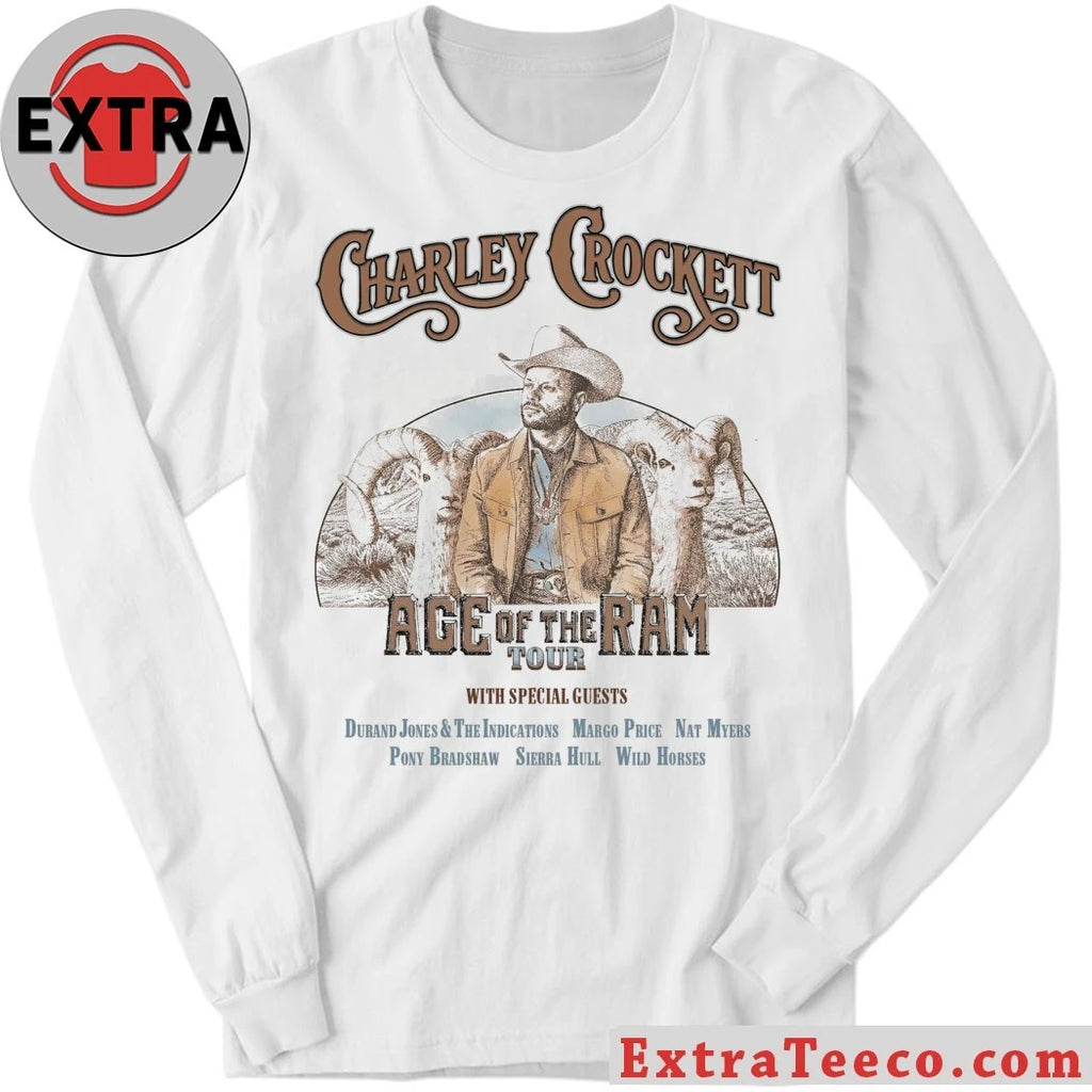Nice Charley Crockett Age Of The Ram Tour 2026 Schedule Tour T-Shirt