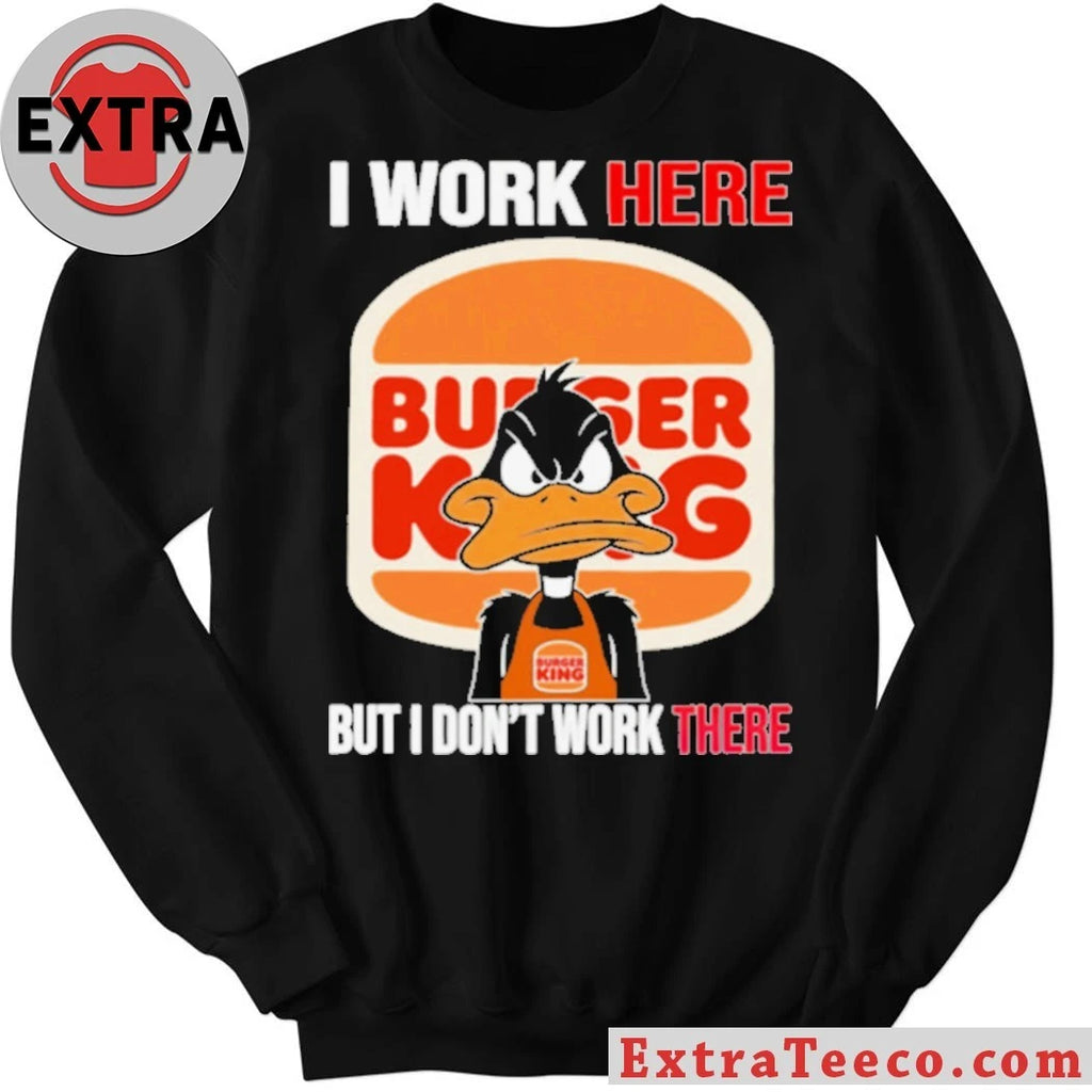Nice Daffy Duck Burger King Uniform Humor Work Parody Shirt