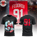 Nice Detroit Red Wings Fedorov 91 Forever Black Hoodie Shirt