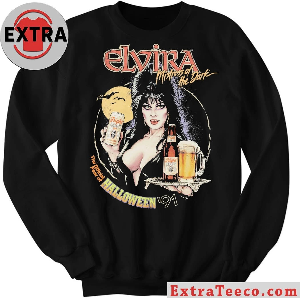 Nice Elvira Fright Light The Official Fear Of Halloween Shirt