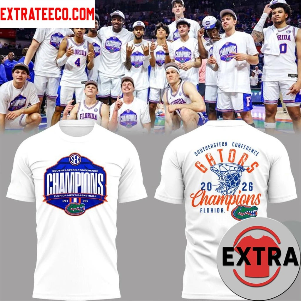 Nice Florida Gators 2026 Men’s Basketball Champions Logo Two Sided Hoodie T-Shirt