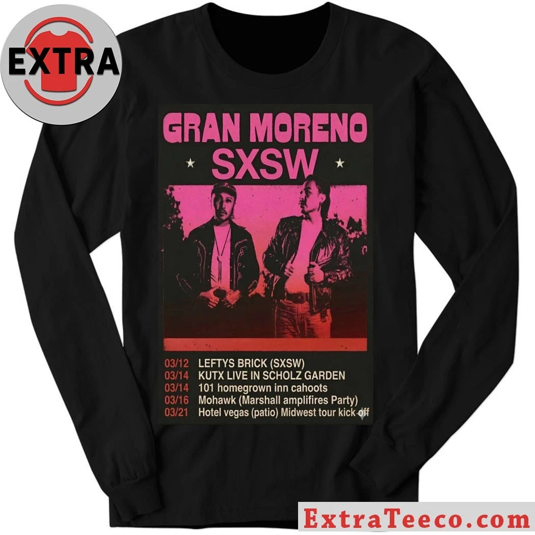 Nice GRAN MORENO March 2026 Tour Poster Shirt