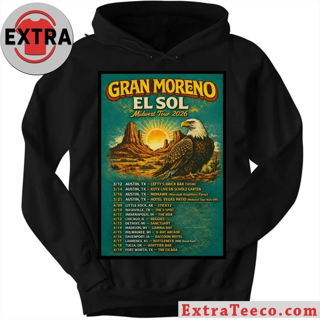 Nice Gran Moreno Midwest Tour 2026 Poster Shirt