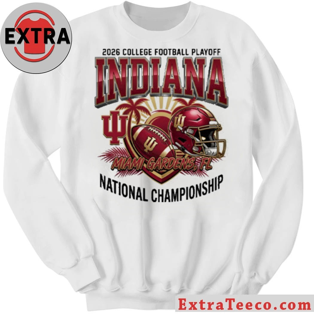 Nice Indiana 2026 College Football Playoff Miami Gardens Fl National Championship Helmet And Logo T-Shirt