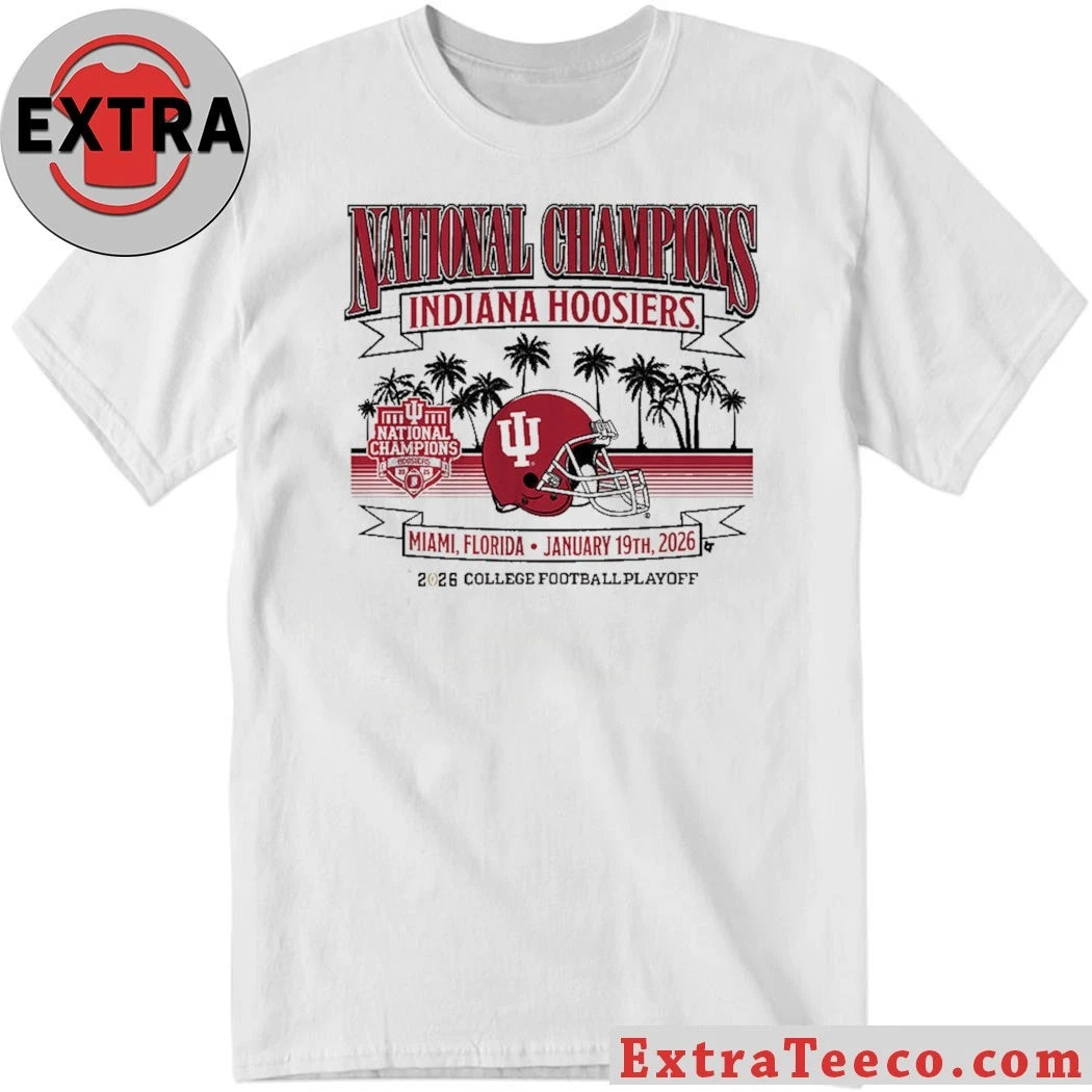 Nice Indiana Football 2025 CFP National Champions Local Helmet Shirt