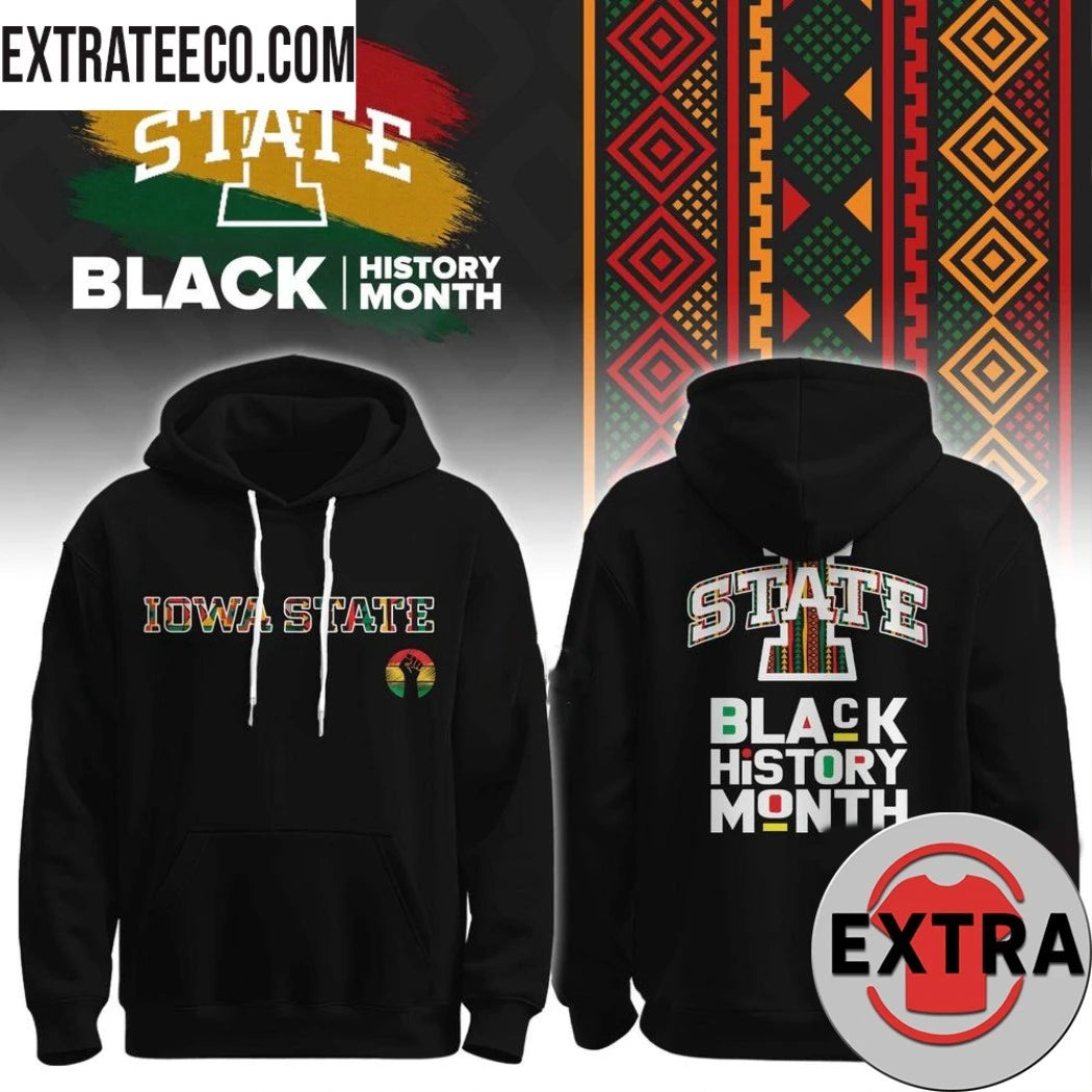 Nice Iowa State Cyclones Basketball Black History Month Logo Two Sided 2026 T-Shirt