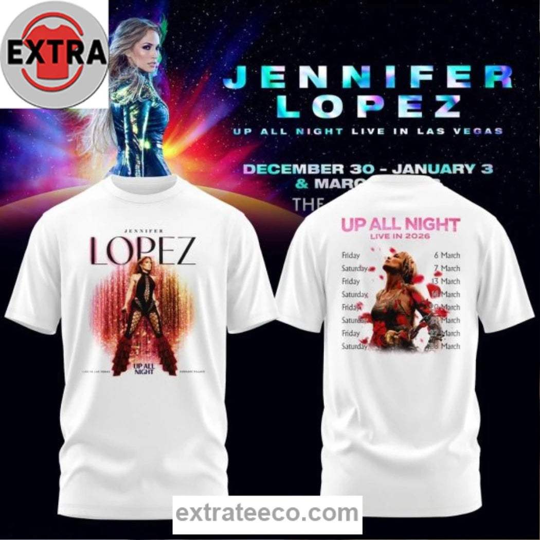 Nice Jennifer Lopez Up All Night Live In 2026 Logo Two Sided T-shirt