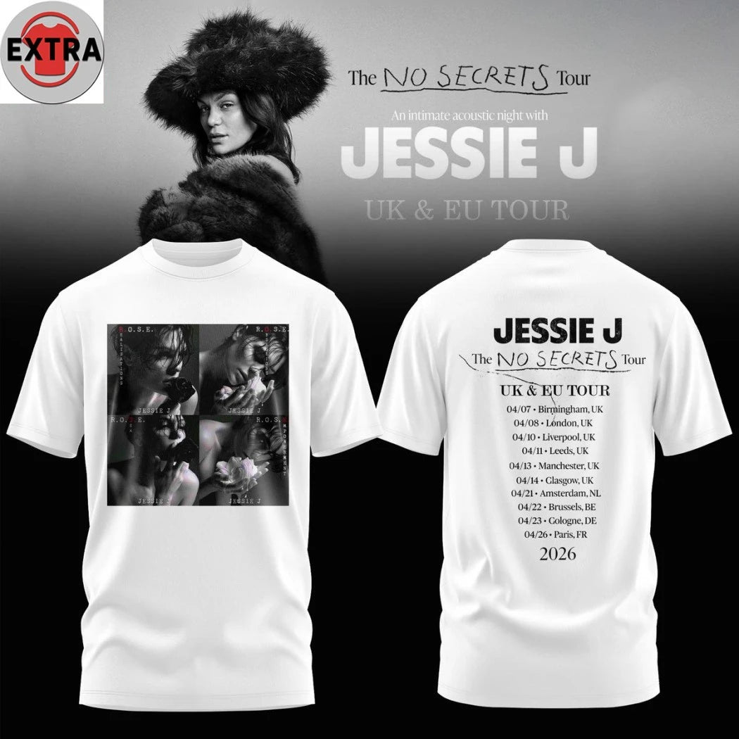 Nice Jessie J The No Secrets Tour 2026 Schedule Hoodie T-Shirt