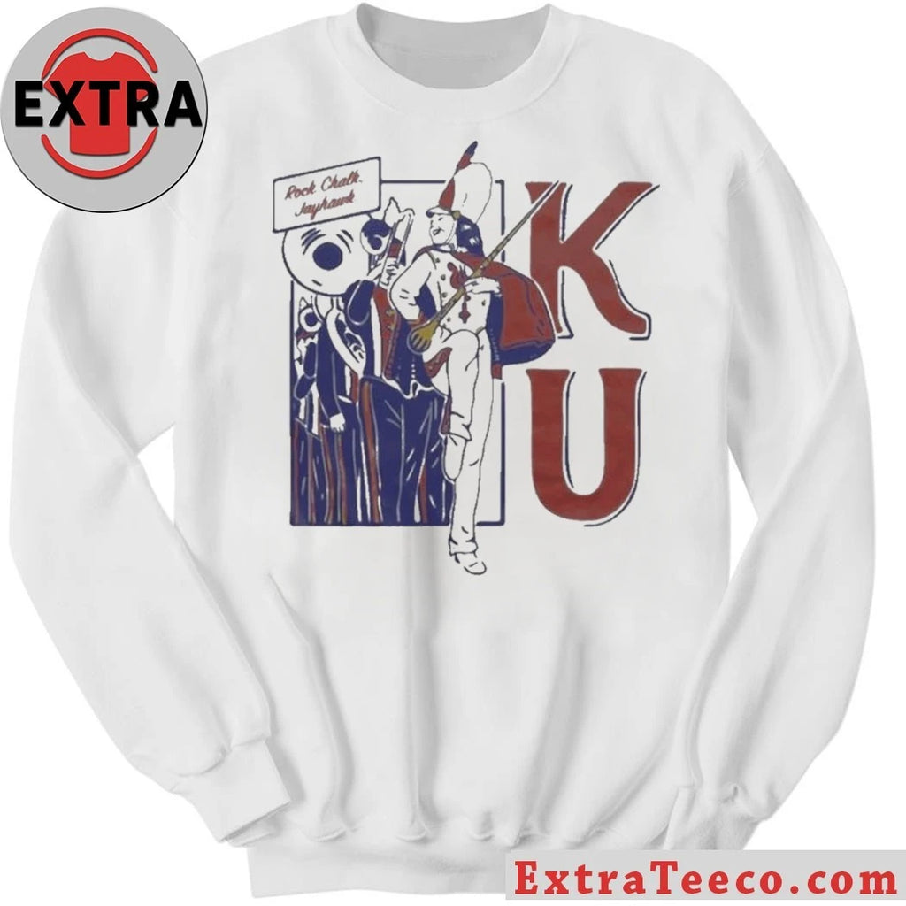 Nice KU Marching Band Vintage White Shirt