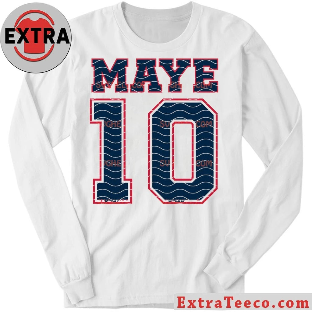 Nice Maye 10 Drake Maye Jersey Letter Number 10 Shirt