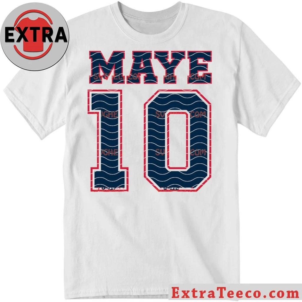 Nice Maye 10 Drake Maye Jersey Letter Number 10 Shirt