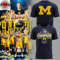 Nice Michigan Wolverines Men’s Basketball Big10 Champions 2026 Logo Two Sided T-Shirt