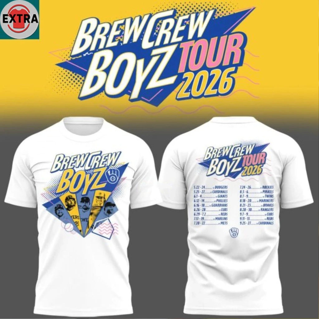 Nice Milwaukee Brewers Brew Crew Boyz Tour 2026 Hoodie T-Shirt