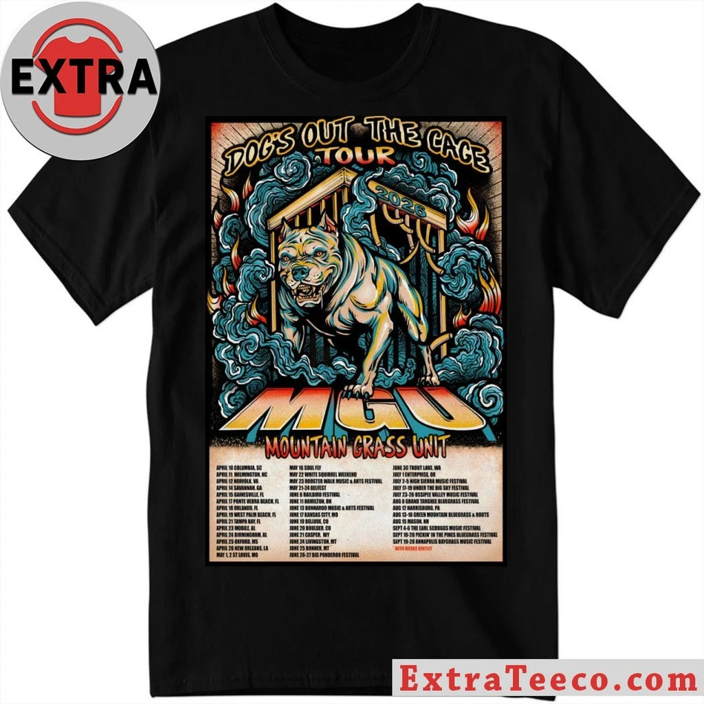 Nice Mountain Grass Unit Poster Dog’s Out The Cage Tour 2026 Shirt