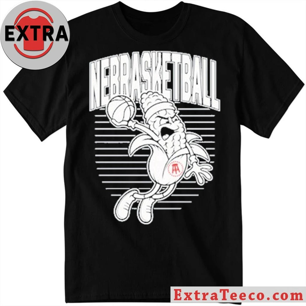 Nice Nebrasketball Corn The animated corn is playing basketball Pocket T-shirt