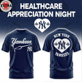 Nice New York Yankees Healthcare Appreciation Night 2026 Celebrate Logo Two Sided T-shirt