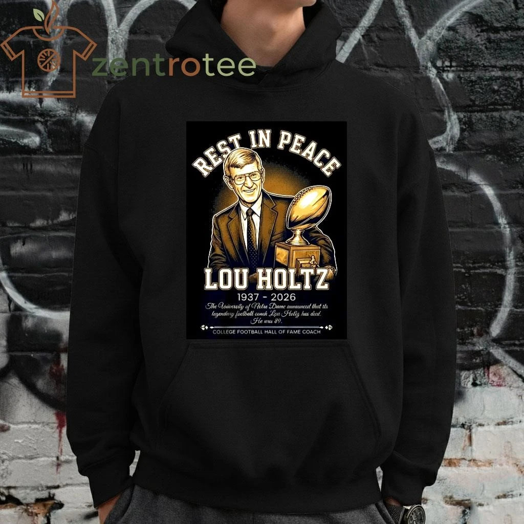 Nice Nkctees Lou Holtz Memorial T-Shirt – Notre Dame Championship Trophy Legend Tribute Tee (1937-2026)