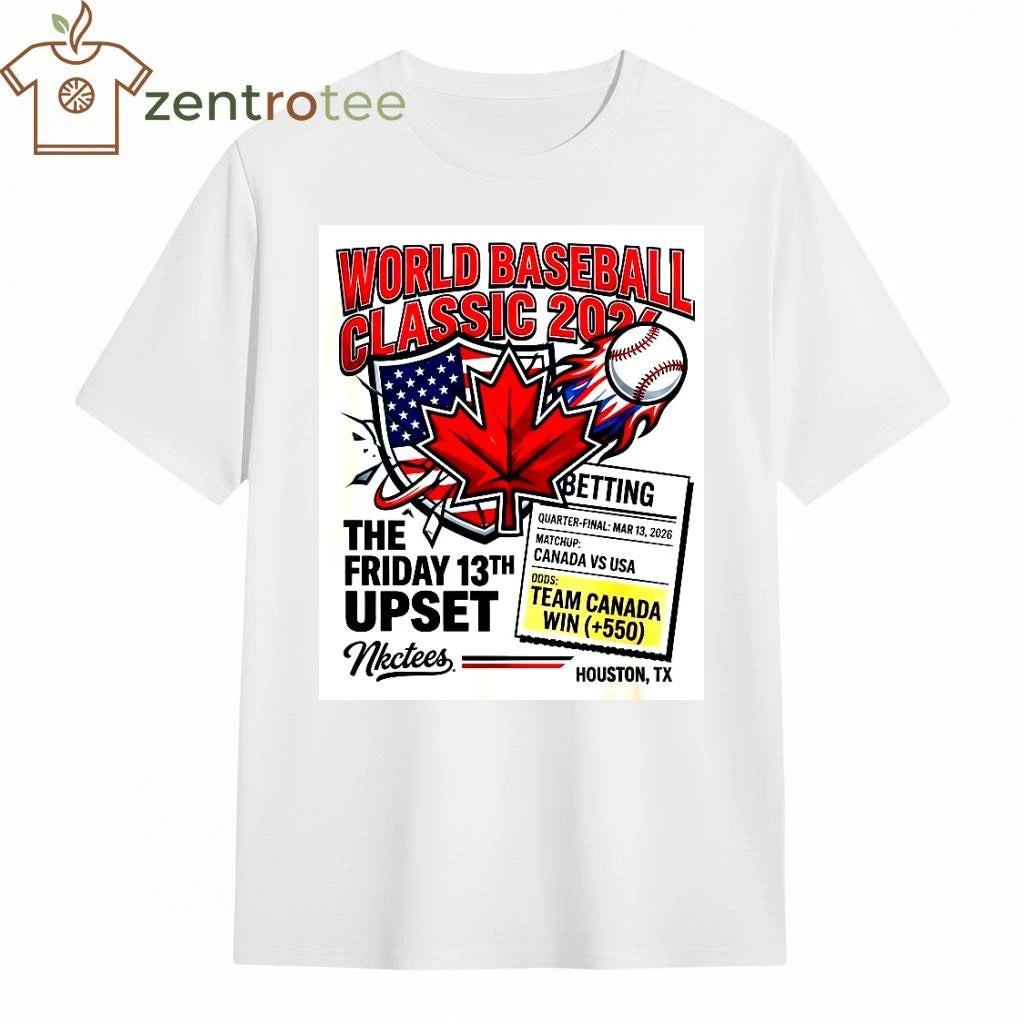 Nice Nkctees World Baseball Classic 2026 T-shirt – The Friday 13th Upset Edition Canada vs USA