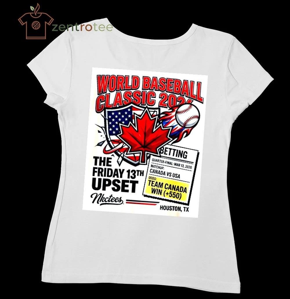 Nice Nkctees World Baseball Classic 2026 T-shirt – The Friday 13th Upset Edition Canada vs USA