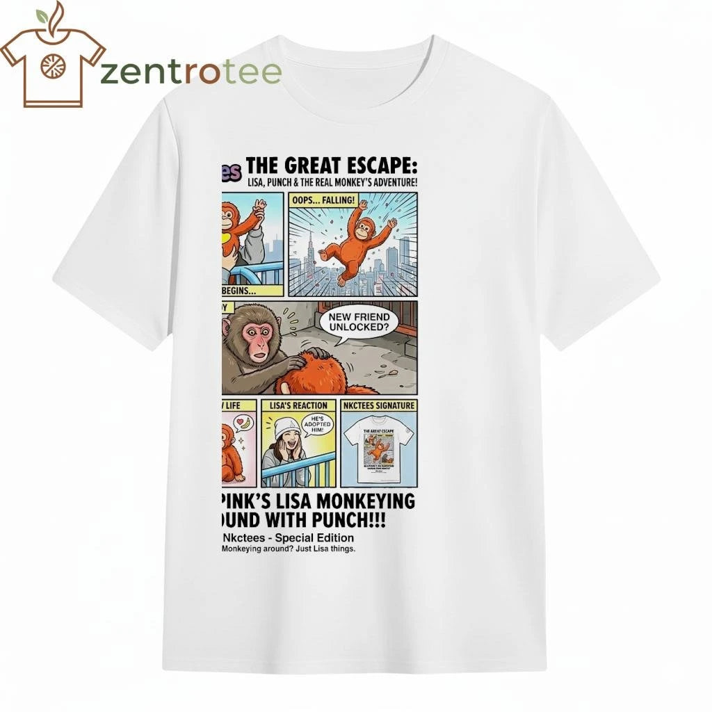 Nice Nkctees x LISA The Great Escape Punch Monkey Graphic Tee – Limited Edition