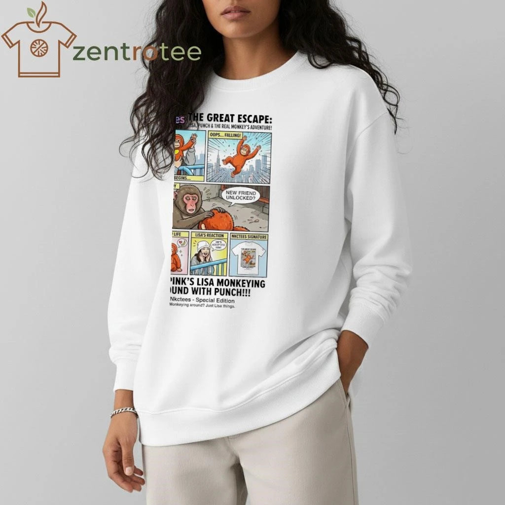 Nice Nkctees x LISA The Great Escape Punch Monkey Graphic Tee – Limited Edition