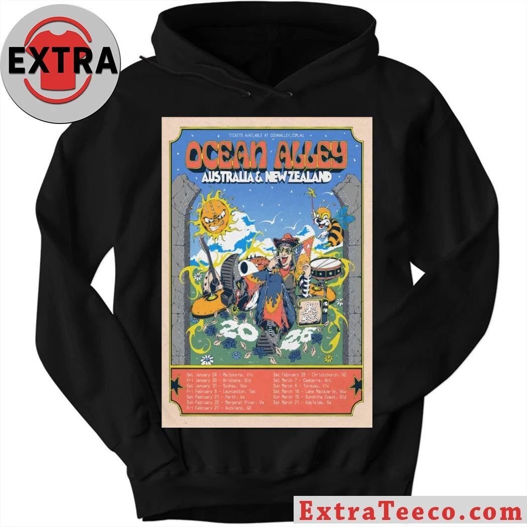 Nice Ocean Alley 2026 Tour AU And NZ Poster Shirt