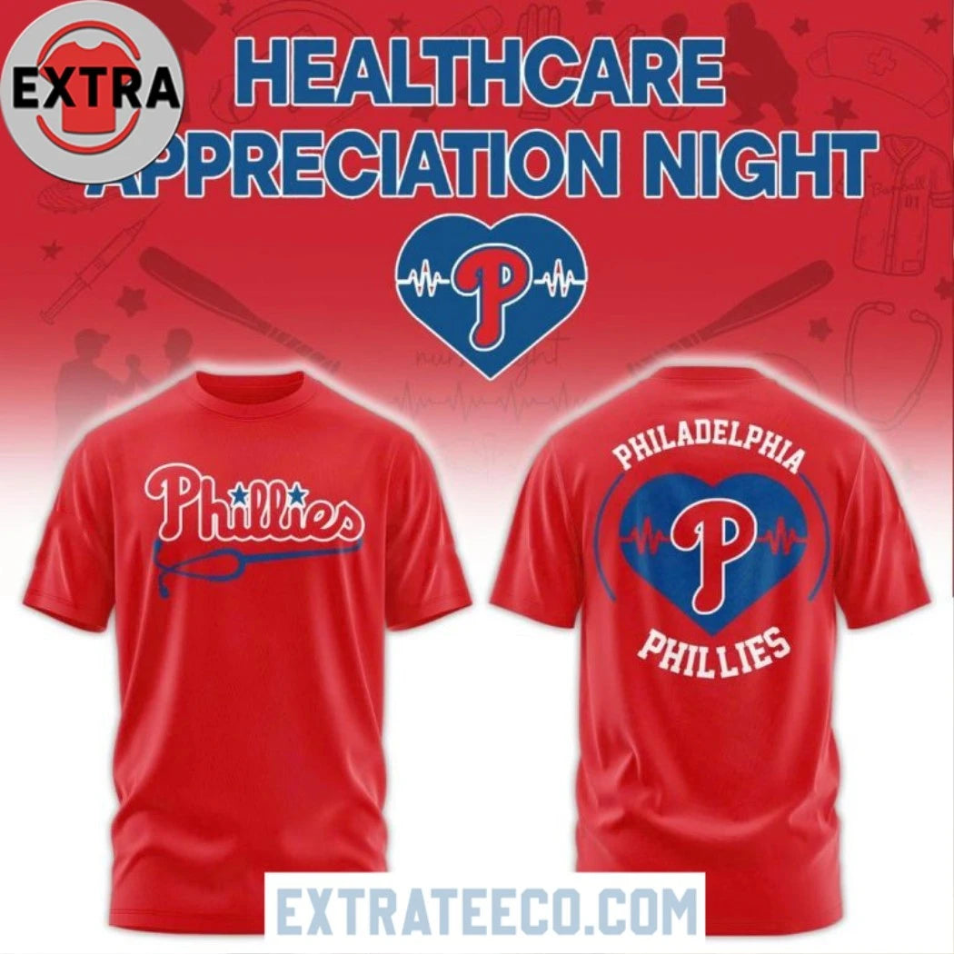 Nice Philadelphia Phillies Healthcare Appreciation Night 2026 Red Hoodie Shirt