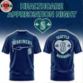 Nice Seattle Mariners Healthcare Appreciation Night 2026 Celebrate Logo Two Sided T-shirt