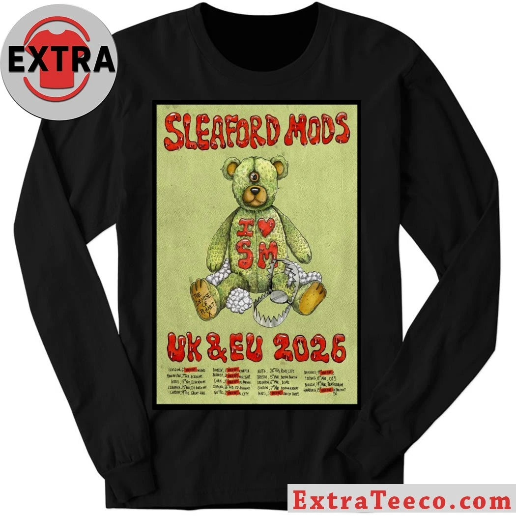 Nice Sleaford Mods UK-EU 2026 Tour Poster T-Shirt