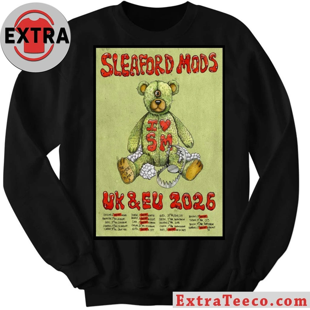 Nice Sleaford Mods UK-EU 2026 Tour Poster T-Shirt