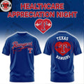 Nice Texas Rangers Healthcare Appreciation Night 2026 Celebrate Logo Two Sided T-shirt