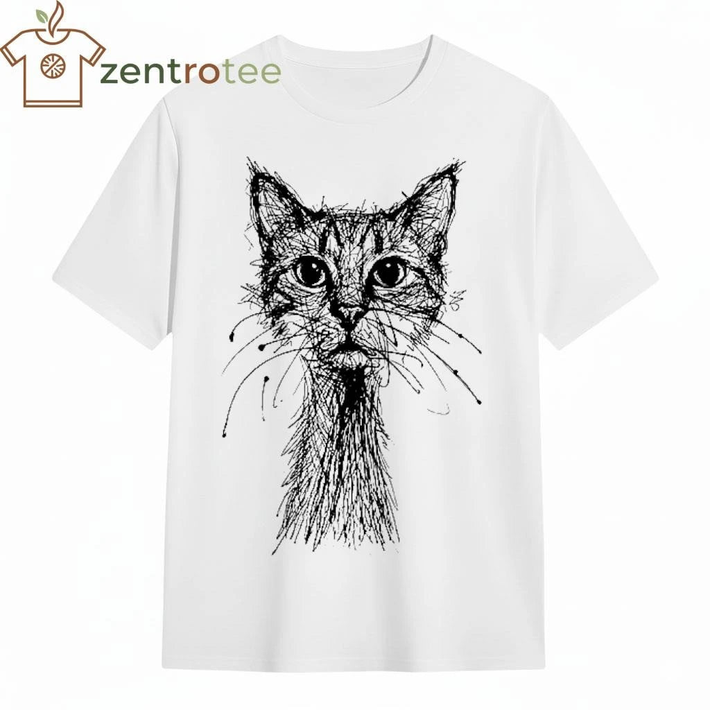 Nice Tokyo-Tiger Messy Line Cat tee