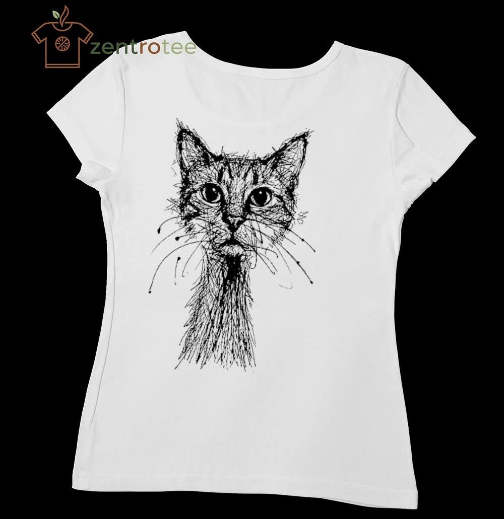 Nice Tokyo-Tiger Messy Line Cat tee