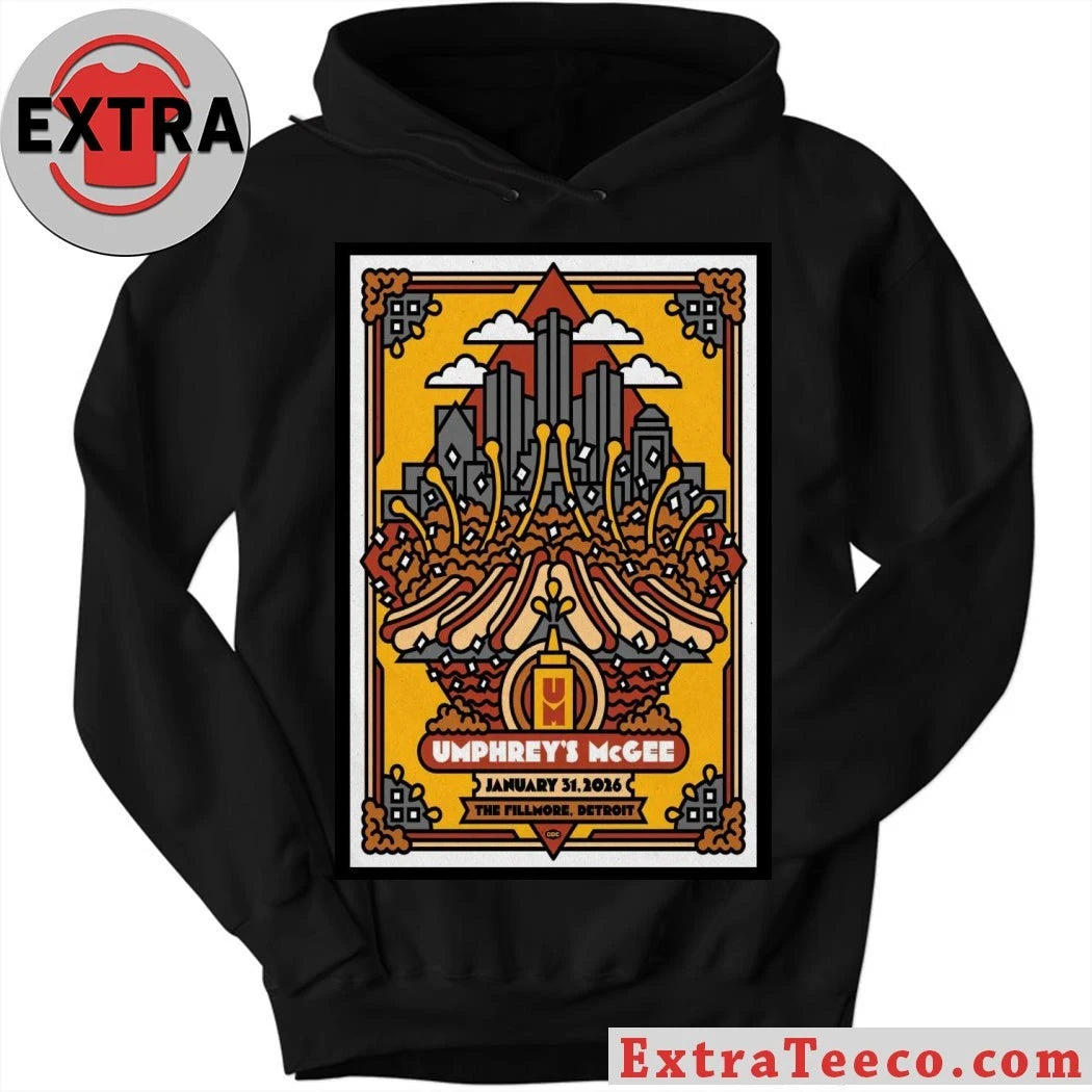 Nice Umphrey’s McGee The Fillmore Detroit January 31 2026 Concert Poster T-Shirt